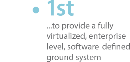 1st to provide a fully virtualized, enterprise level, software-defined ground system