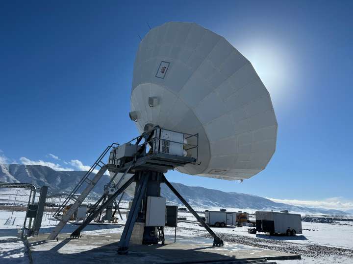 Pacific Dataport antenna serving built to support rural broadband throughout Alaska Astranis MicroGEO satellite.