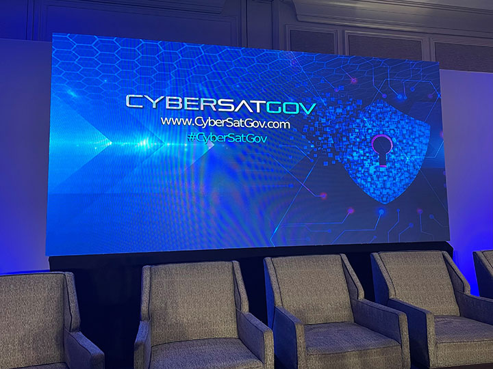 Space and cybersecurity specialists spoke at CyberSatGov in Reston, Va. from Nov. 6-8, 2023.
