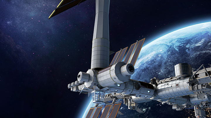 Deep space exploration and permanent orbital outposts will rely on edge computing. Image shows Axiom Space's planned commercial space station.