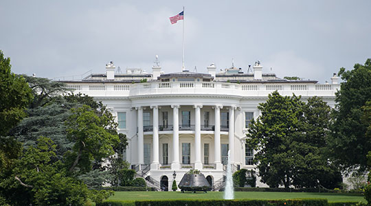 In this file image from July 23, 2018, the Orion spacecraft s seen on the South Lawn of the White House in Washington, D.C.