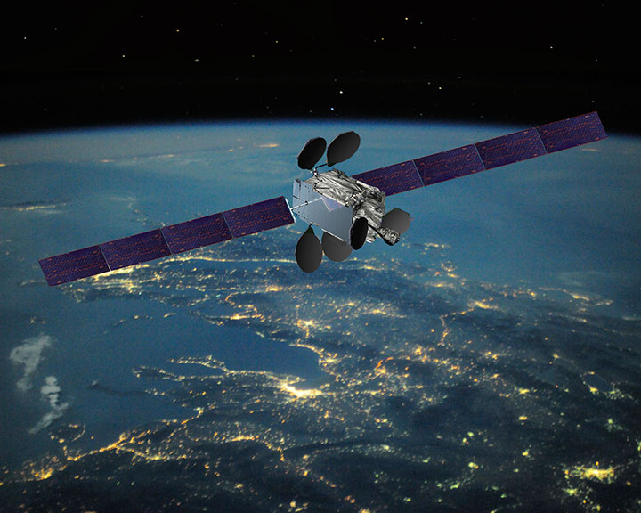 The satellite industry continues to become more affordable, particularly as a measure of increased throughput per kg of upmass. This image shows the Intelsat 33e high-throughput communications satellite.