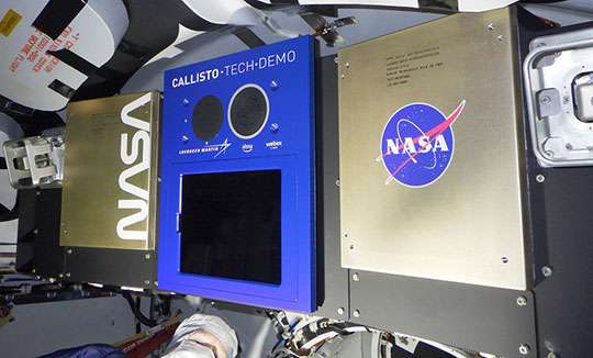 Callisto technology payload installed on Orion