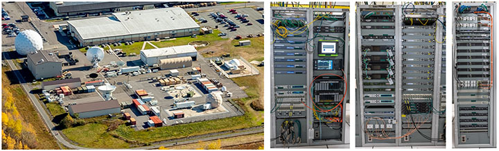 TYAD SATCOM compound and digital IF equipment racks.