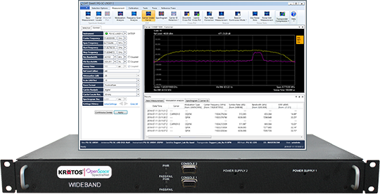 SpectralNet Wideband hardware and screenshot