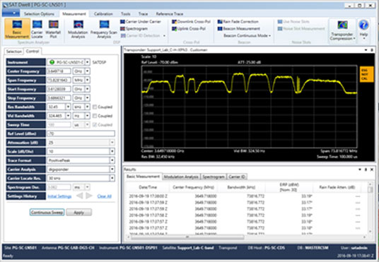 VSAT classification screenshot