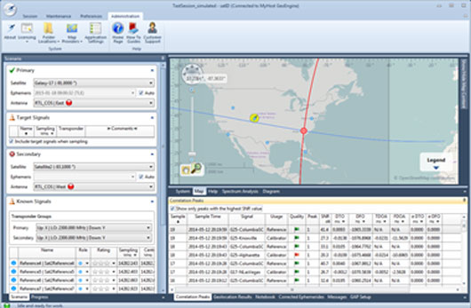 VSAT geolocation screenshot