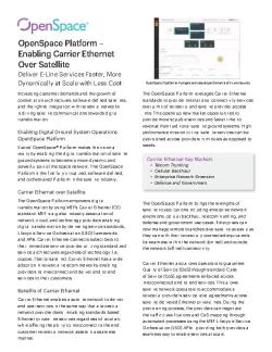 OS-022 Carrier Ethernet Over Satellite - E-Line
