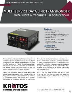 Multi-Service Data Link Transponder