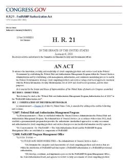 FedRAMP Authorization Act