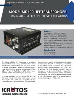 Model MD500L IFF Transponder