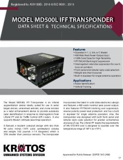 Model MD500L IFF Transponder