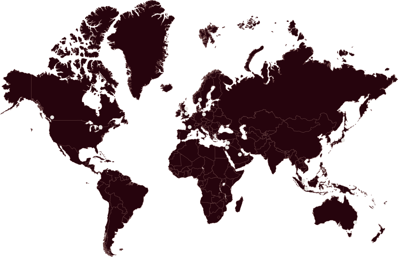 Map of Kratos international locations