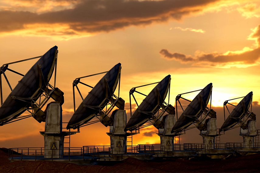 satellites on the ground
