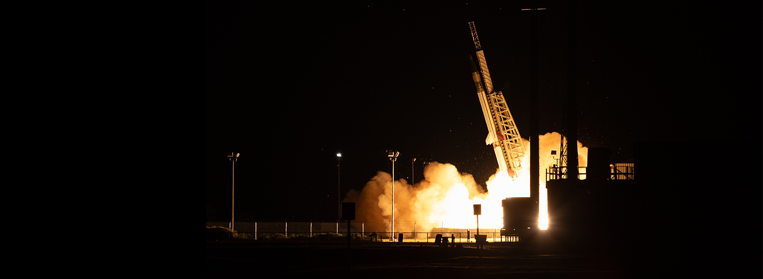 Kratos launch of solid rocket motor