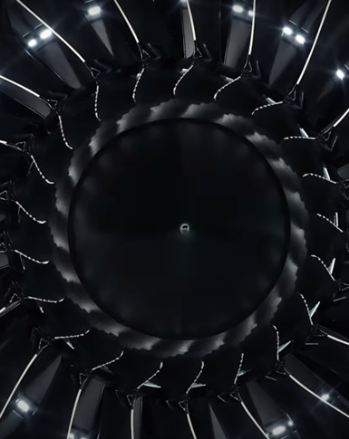 inside of turbine engine
